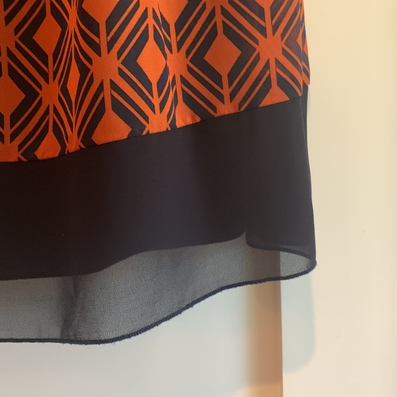 EnFocus Blue and Rust Tank Dress with Elastic Waist, size 10 - Picture 5 of 7